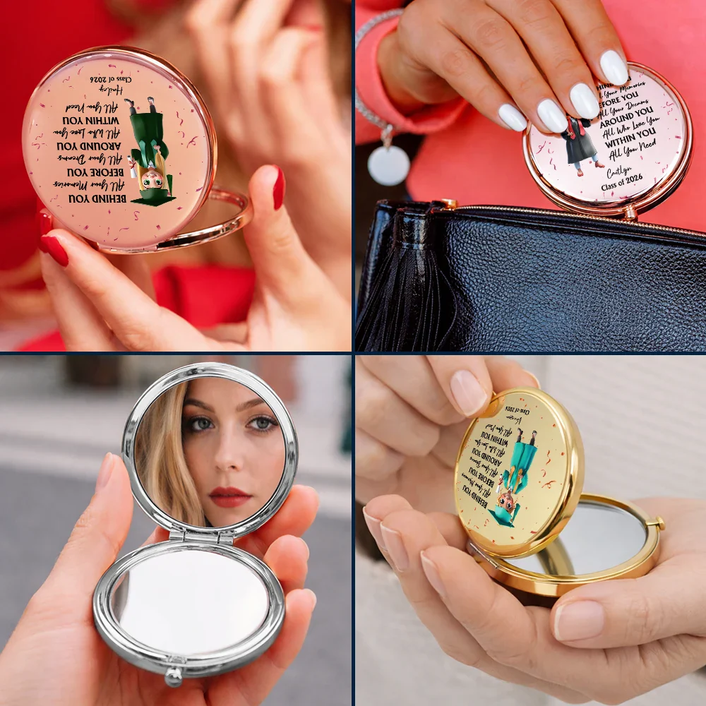 Behind You All Memories Graduation - Personalized Compact Mirror - Image 6