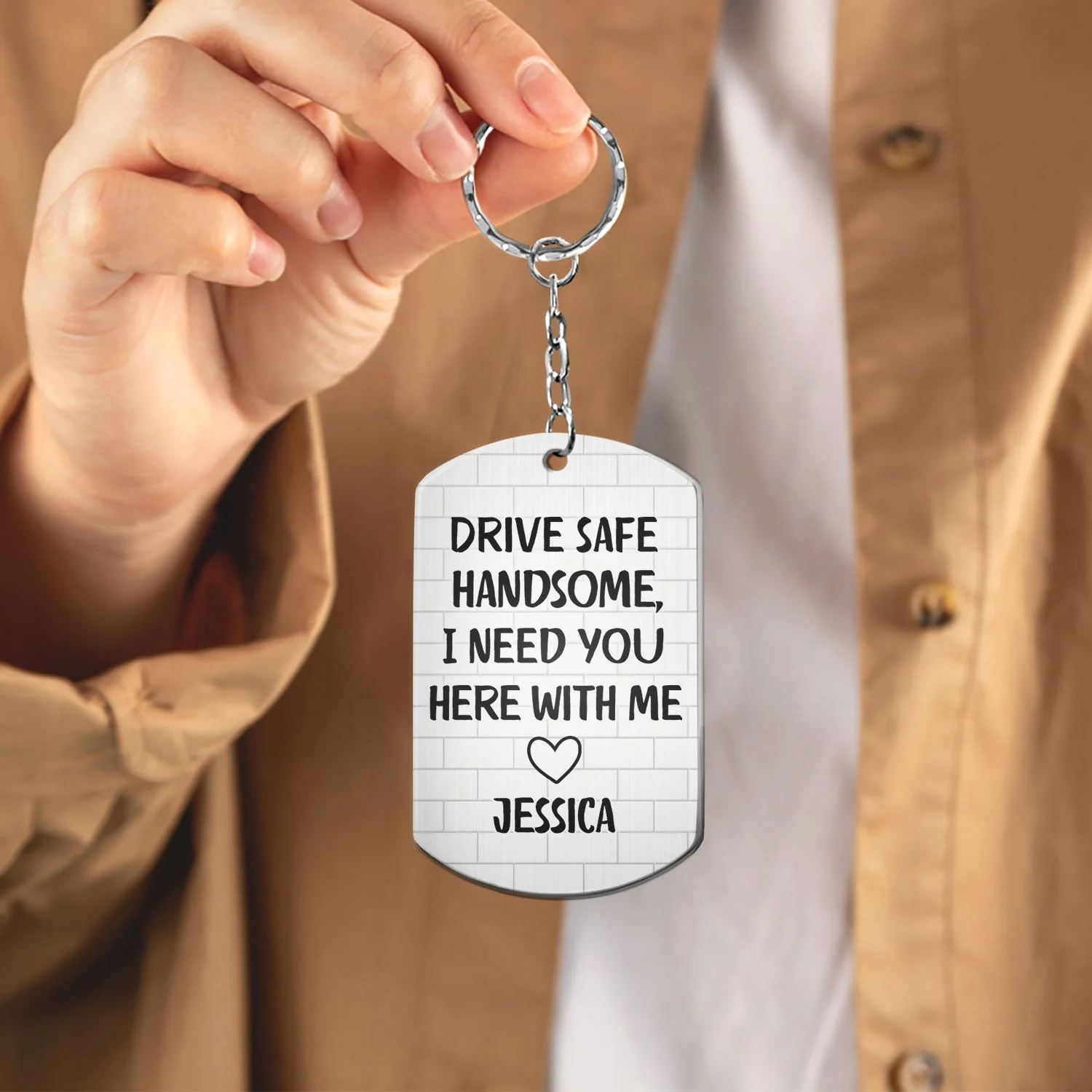 Custom Photo Drive Safe - Gift For Couples , Family - Personalized Aluminum Keychain - Image 4