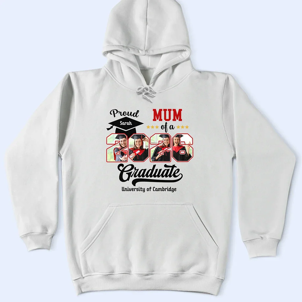 Custom Photo Proud Family Of A Graduate - Personalised T Shirt - Image 5