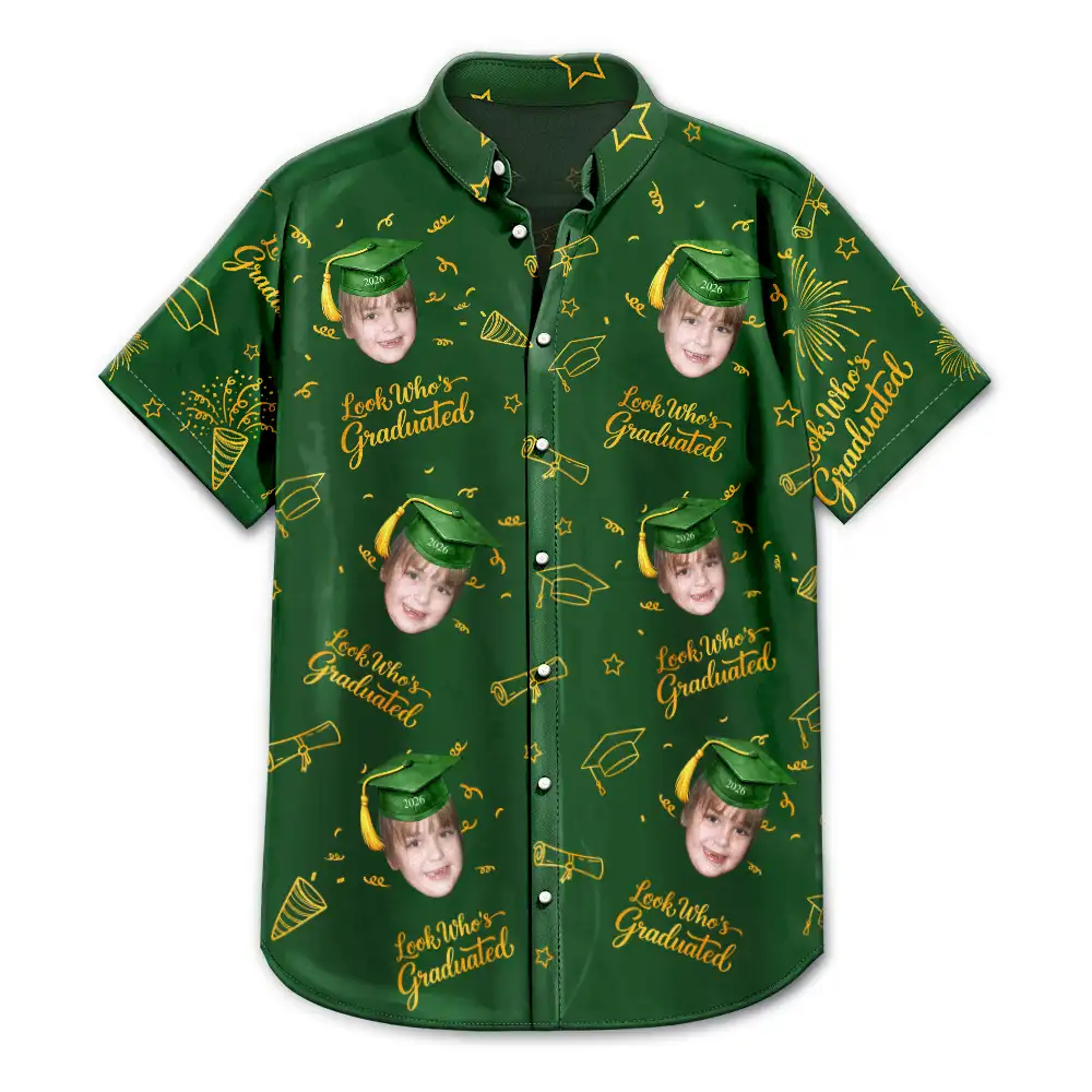 Look Who's Graduated - Personalized Hawaiian Shirt - Image 5