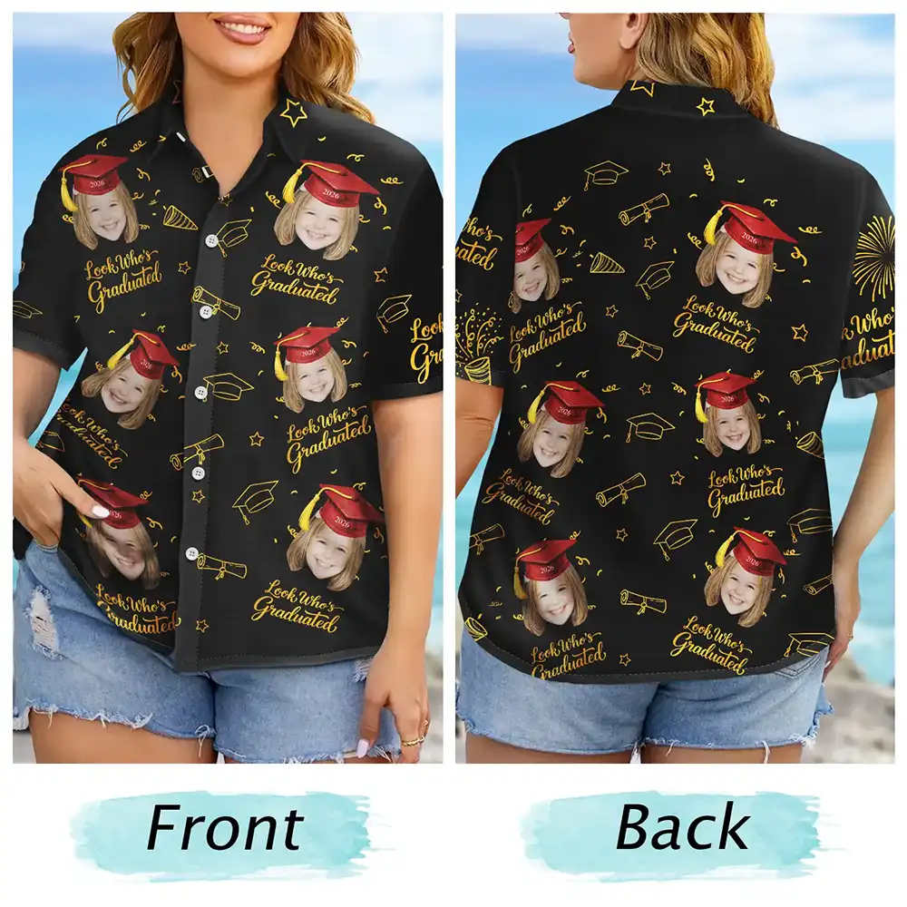 Look Who's Graduated - Personalized Hawaiian Shirt - Image 8