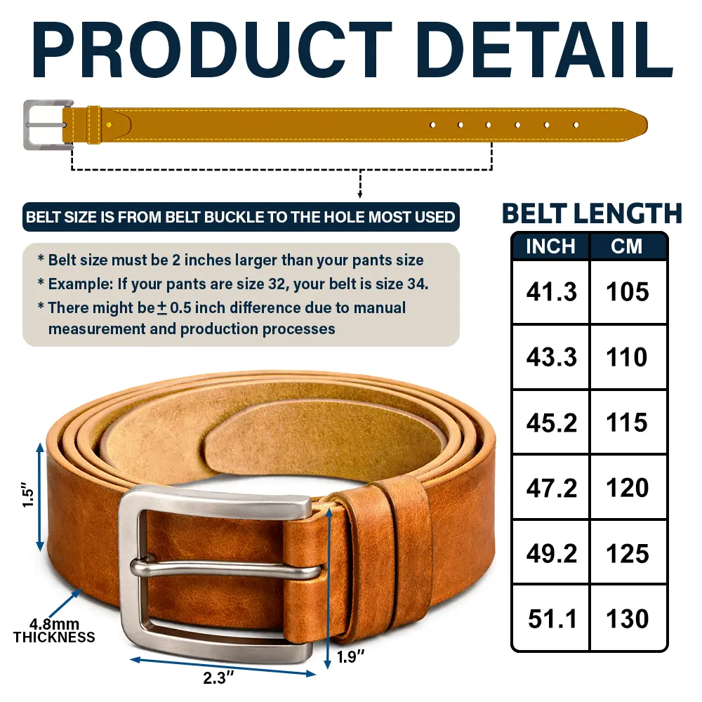 The Face I Want To Sit On Spicy Couple - Personalized Cowhide Leather Belt - Image 5